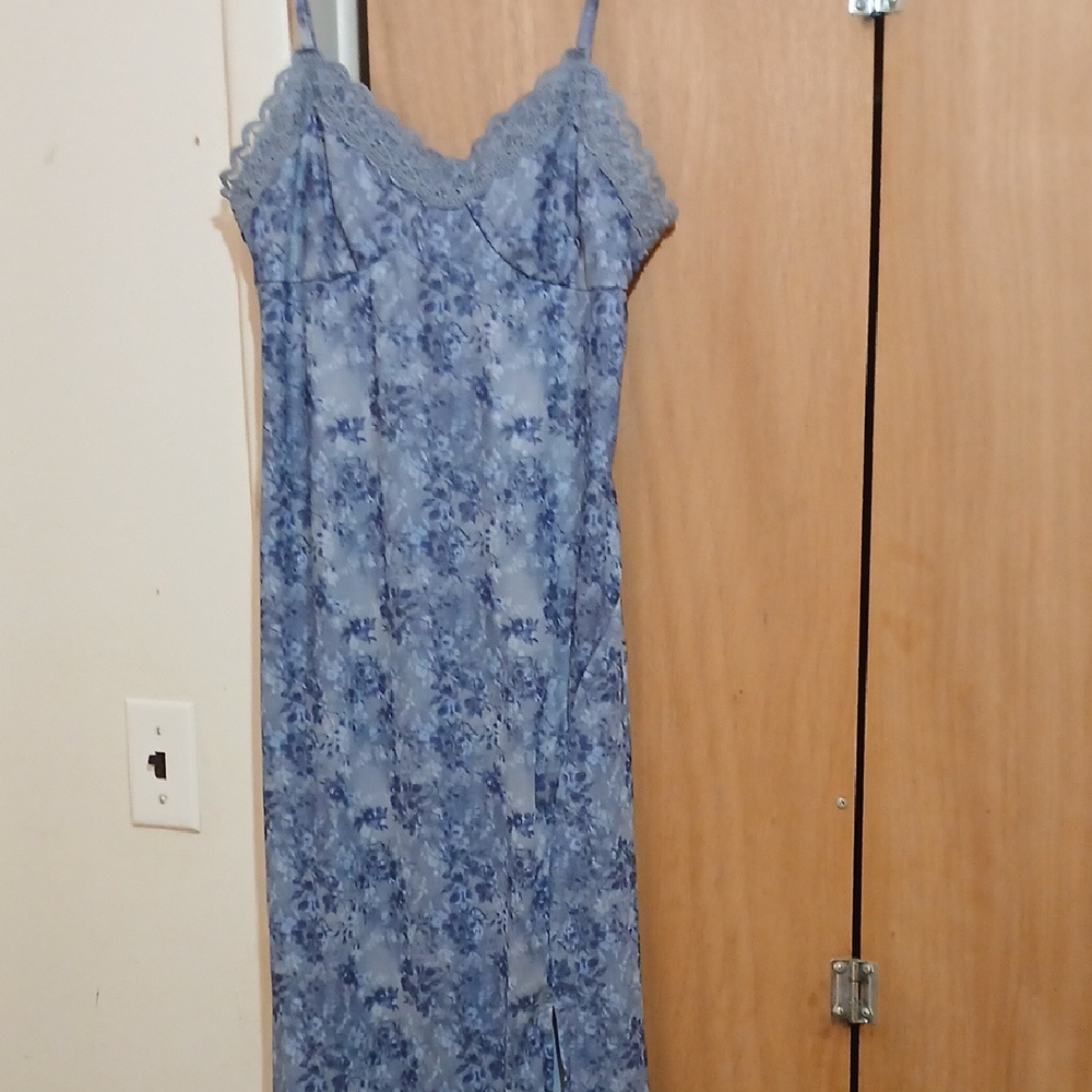 No Boundaries Floral Blue Chemise